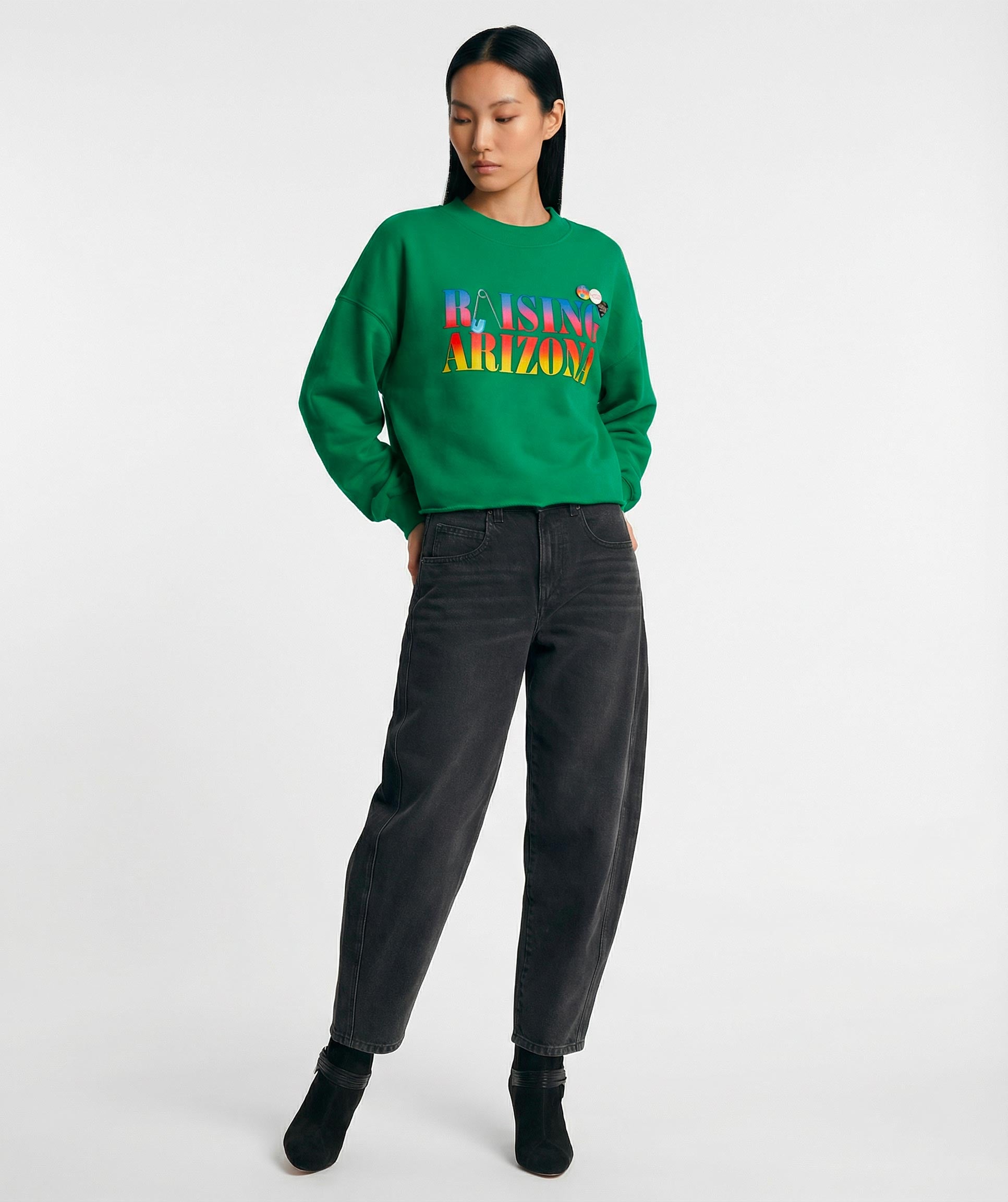 Crop sweatshirt porter apple RAISING"