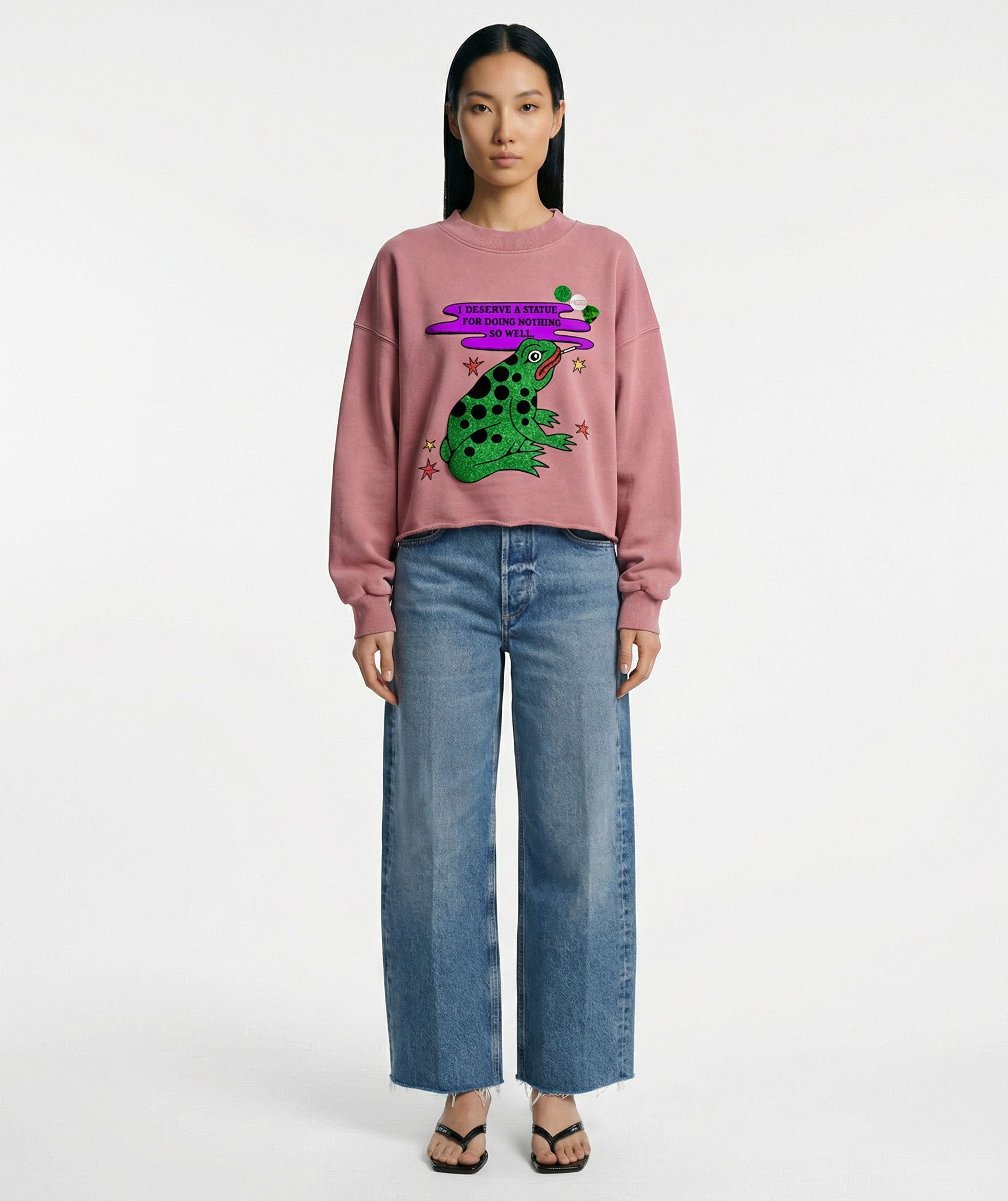 Crop sweatshirt porter brick "SOWEL"