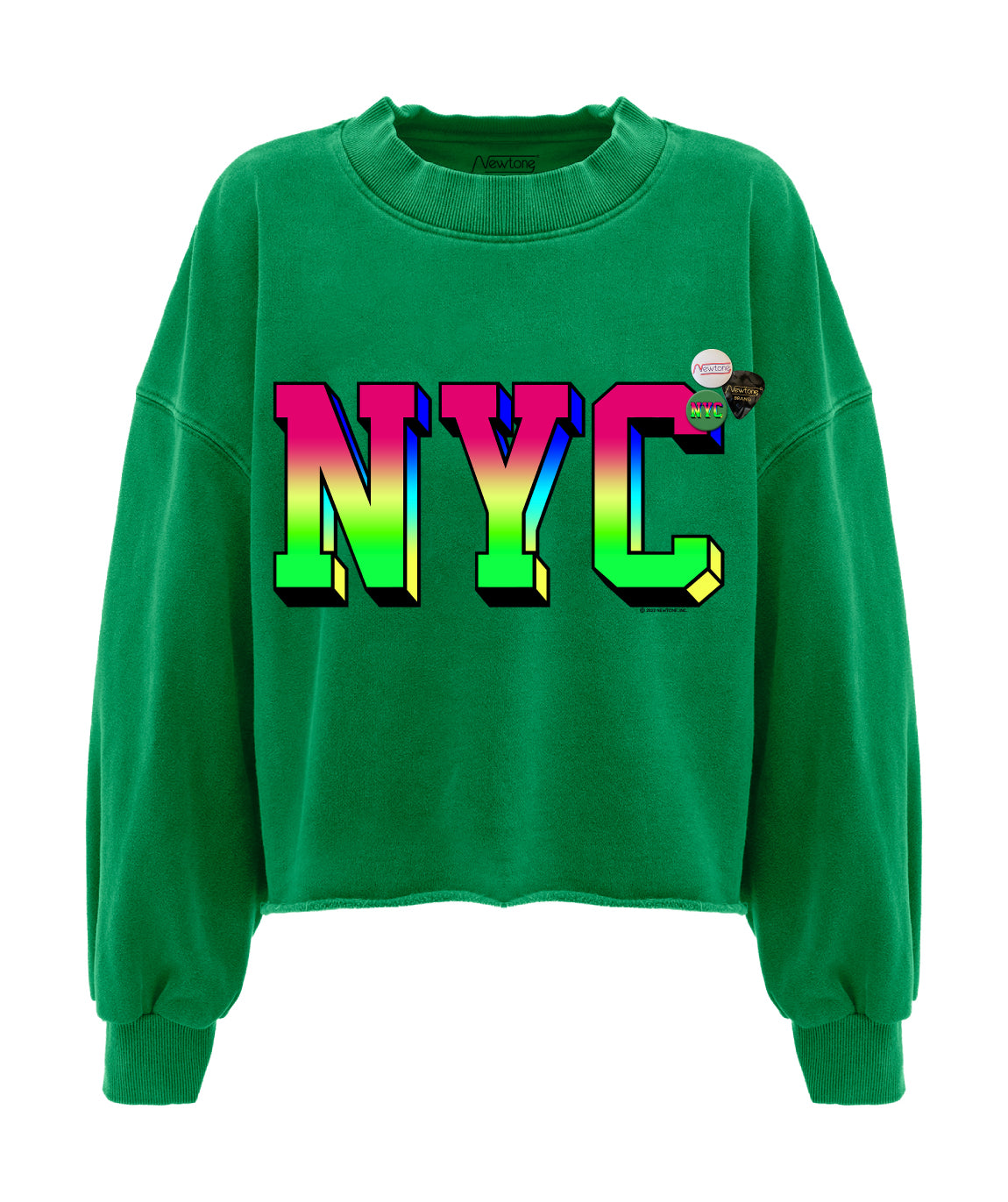 Sweatshirt crop porter grass "NYC"