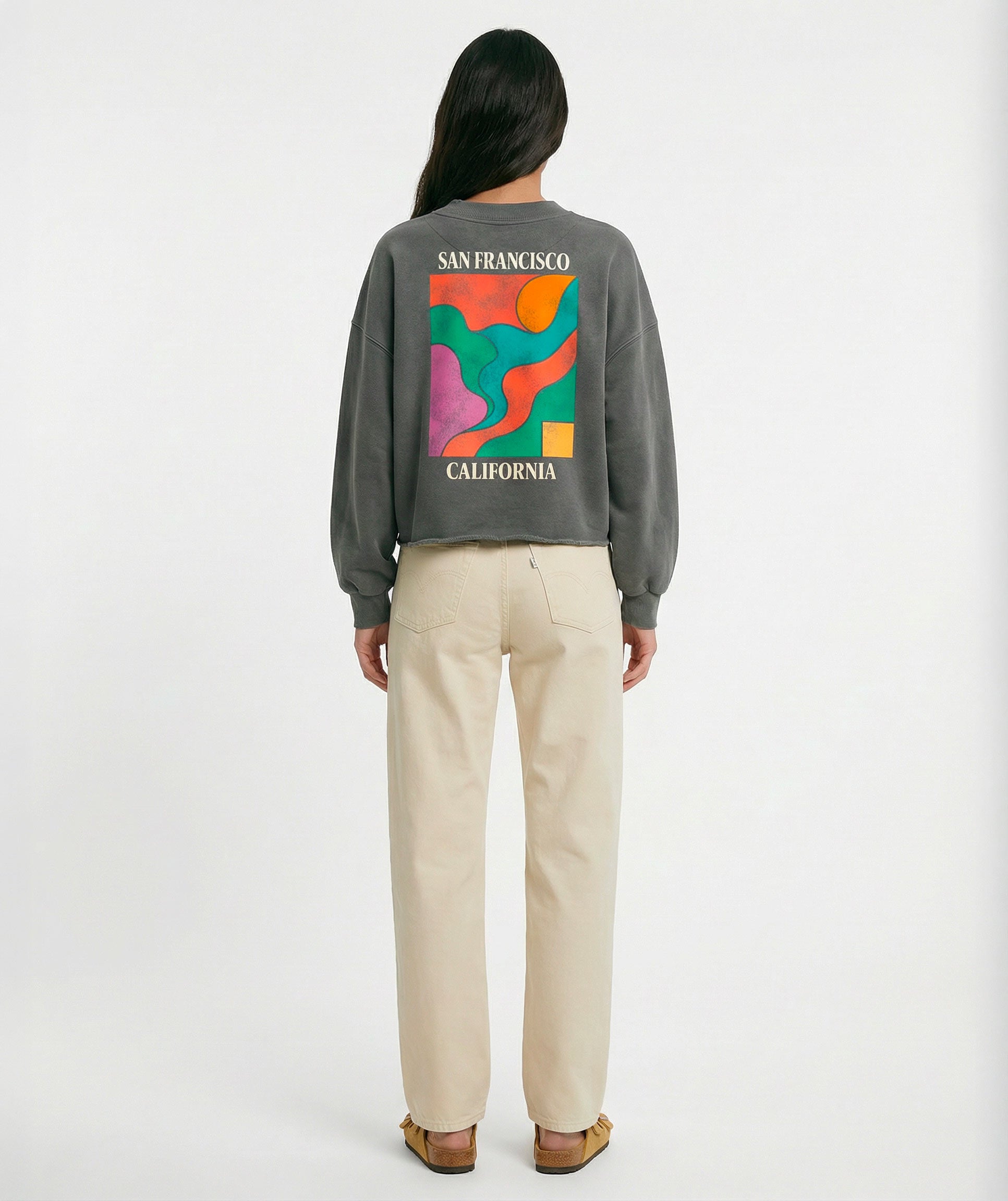 Crop sweatshirt porter pepper "FRANCIS"