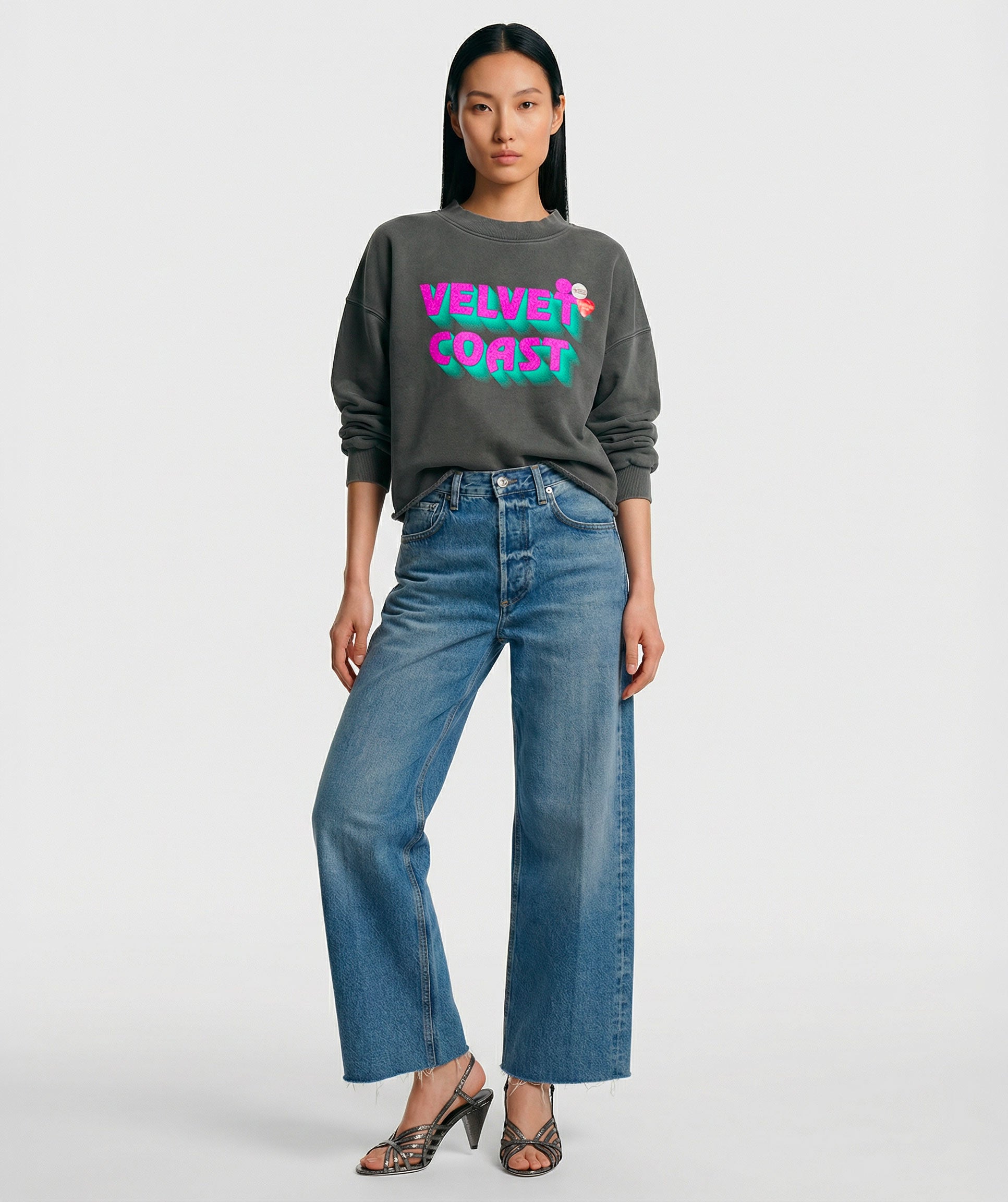 Crop sweatshirt porter pepper "MARINA"