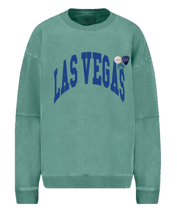 Sweatshirt roller light green las vegas "CITY"