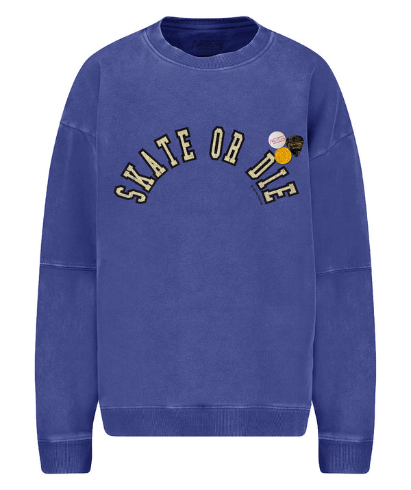 Sweatshirt roller flo blue "DIE"