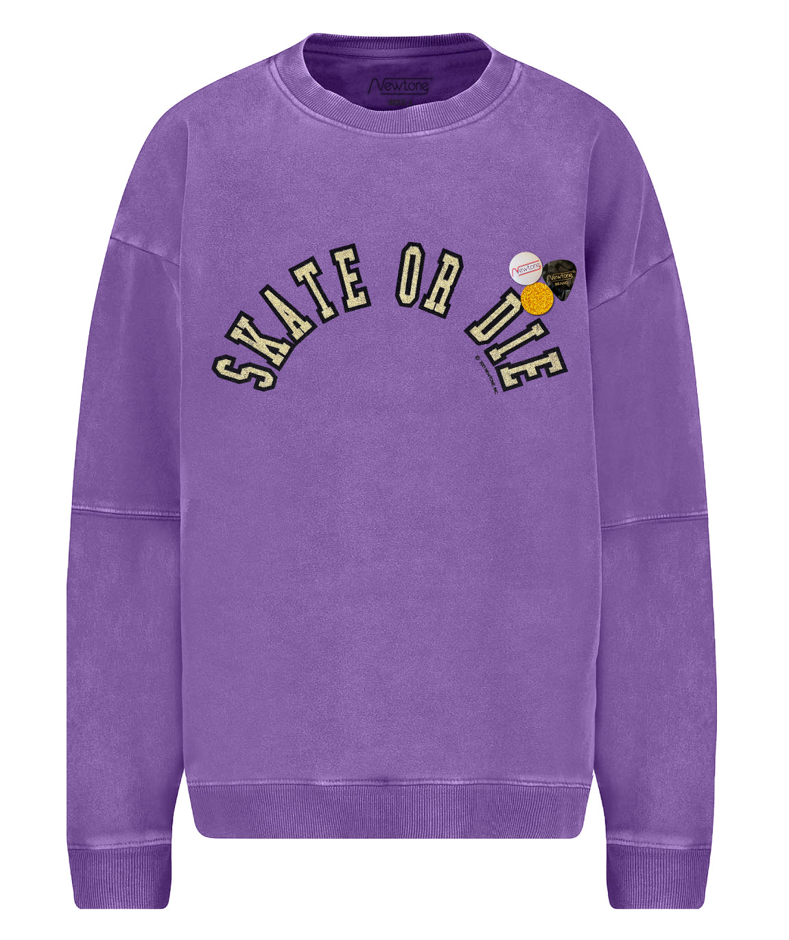 Sweatshirt roller purple "DIE"