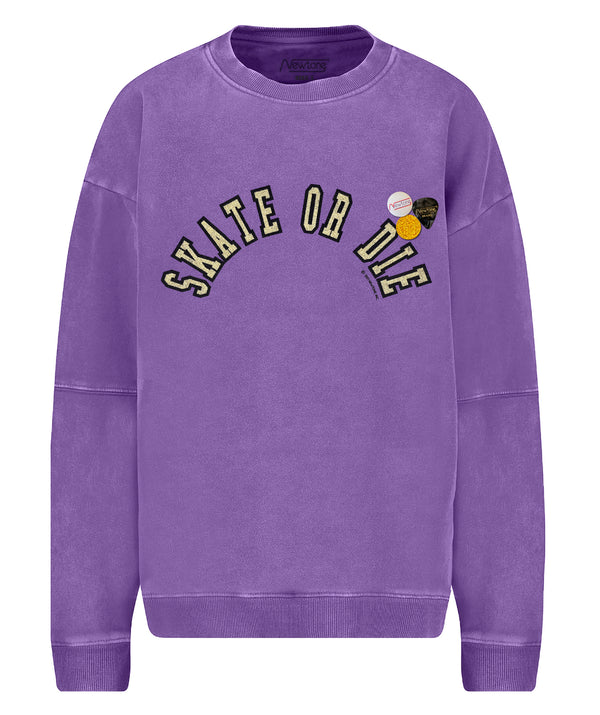 Purple roller “DIE” sweatshirt