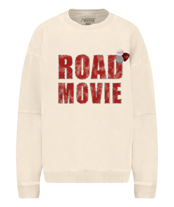 “MOVIE” natural roller sweatshirt