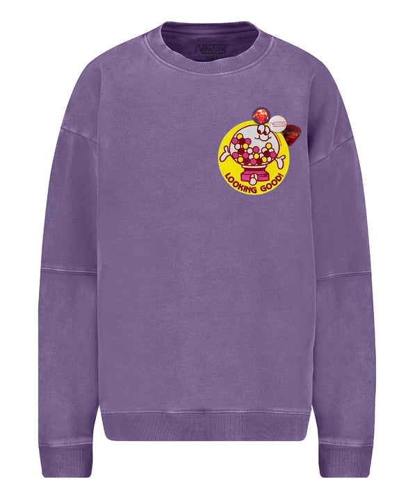 “CANDY” roller grape sweatshirt