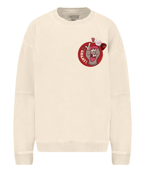 “CANDY” natural roller sweatshirt