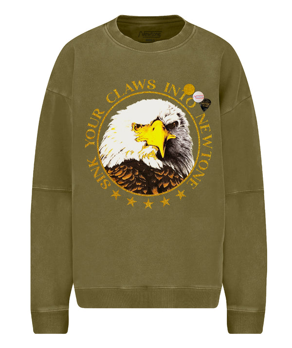 Khaki “CLAWS” rollerblading sweatshirt