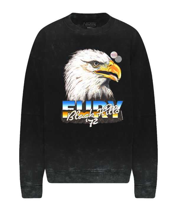 “HILLS” black acid roller sweatshirt