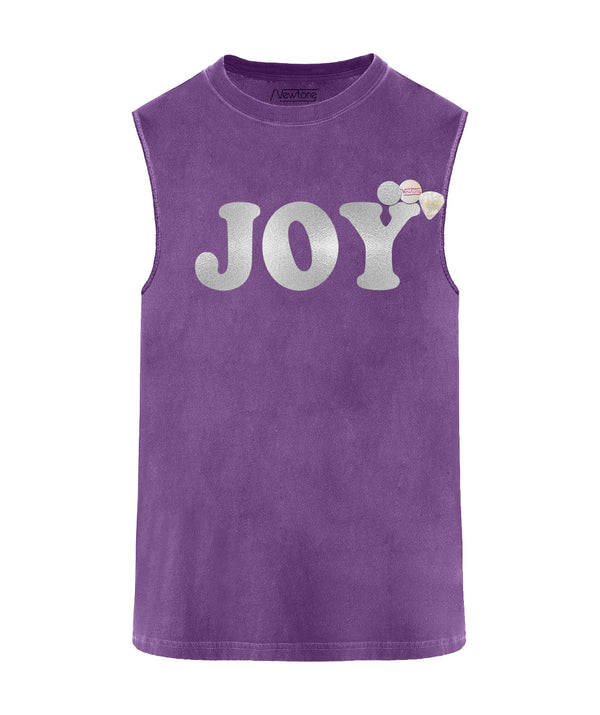 Tee shirt biker purple "JOY ARGENT SS24"