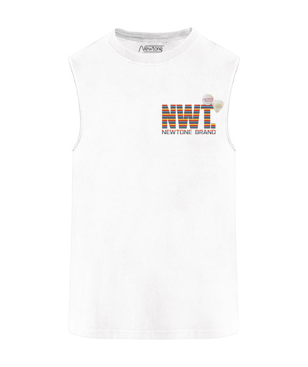 Tee shirt biker dirty white "BRAND SS24"