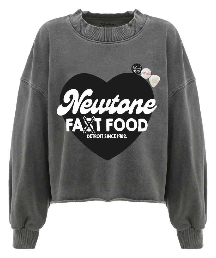 FAST SS24" pepper crop sweatshirt