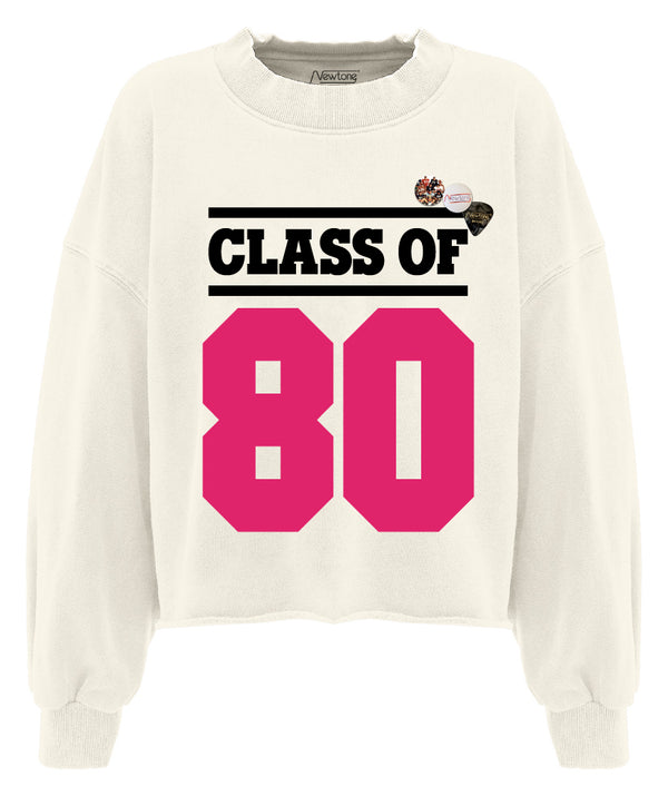 Natural “CLASS” cropped sweatshirt