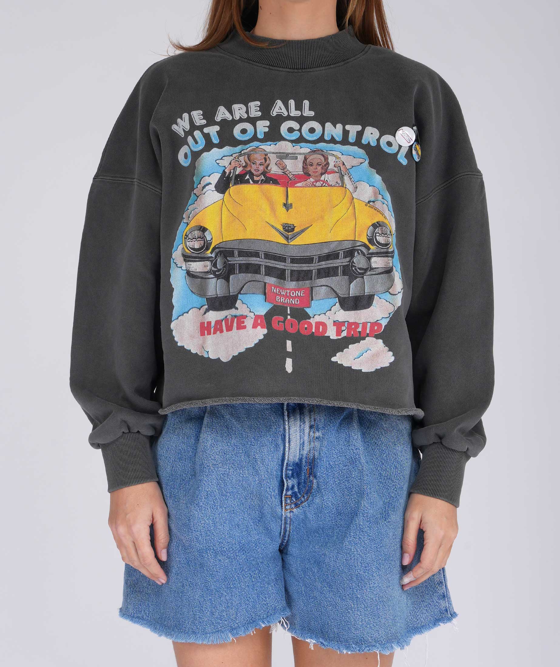 Sweatshirt crop porter pepper "CONTROL"