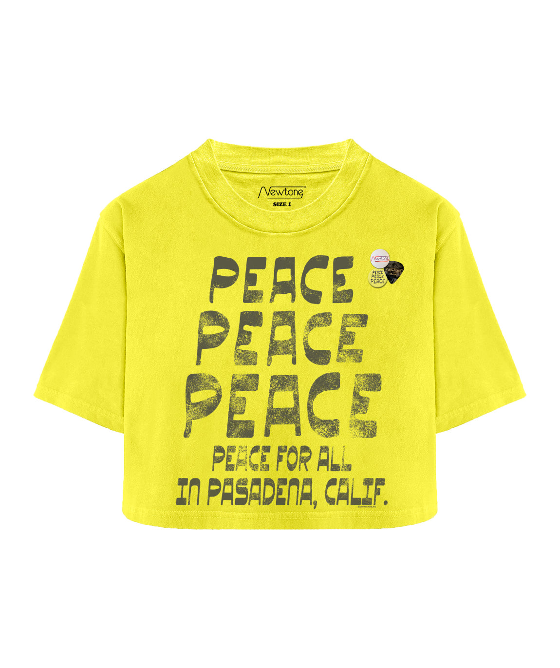 Tee shirt crop crooper sun "PASADENA"