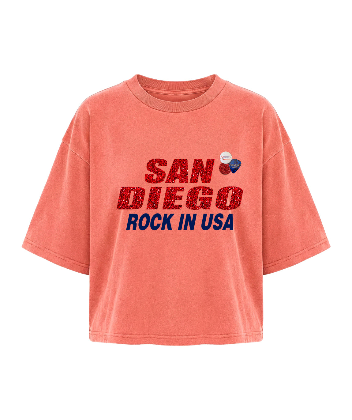 corail  crop top T-shirt corail CITY"