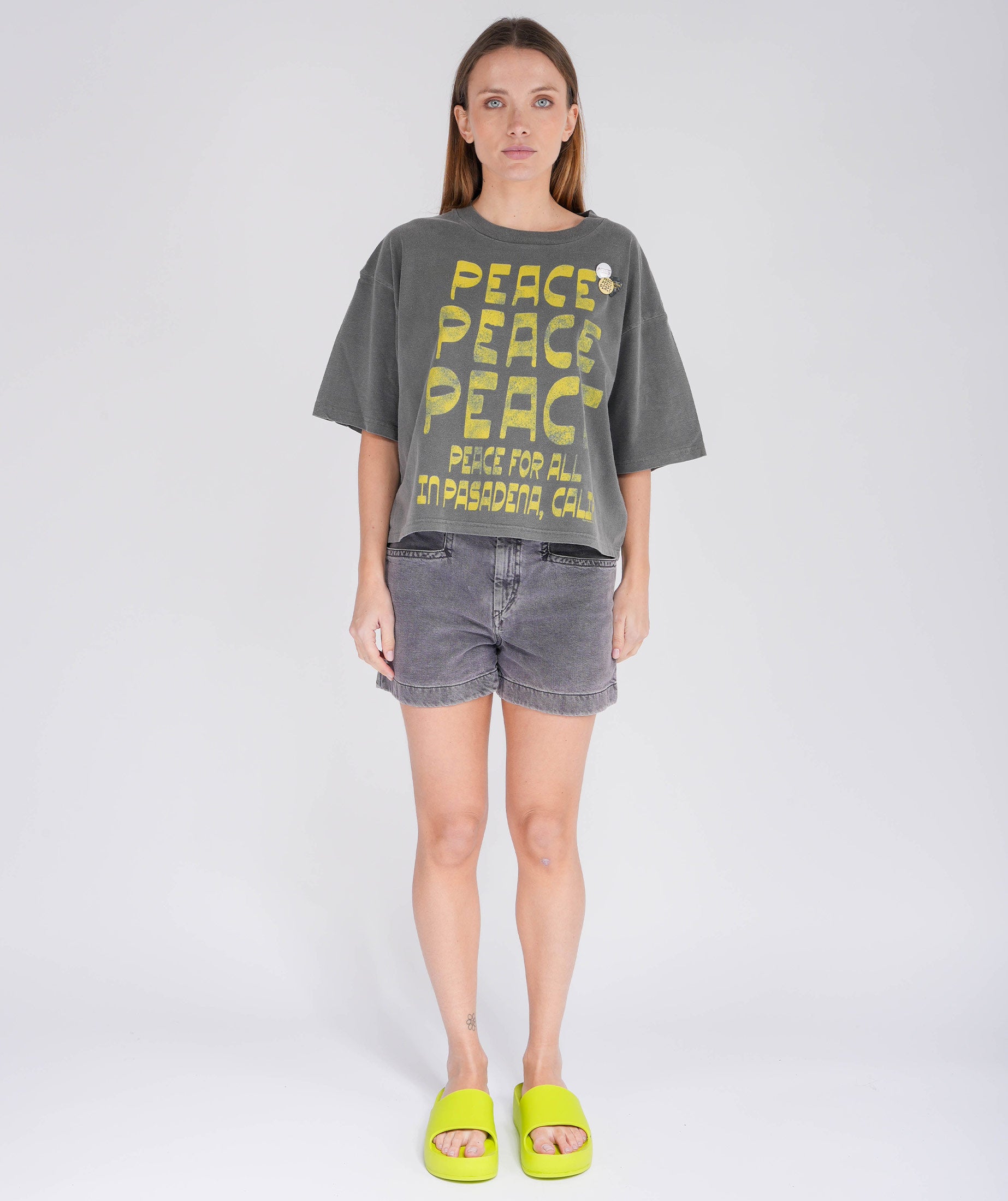 Tee shirt crop crooper pepper "PASADENA"