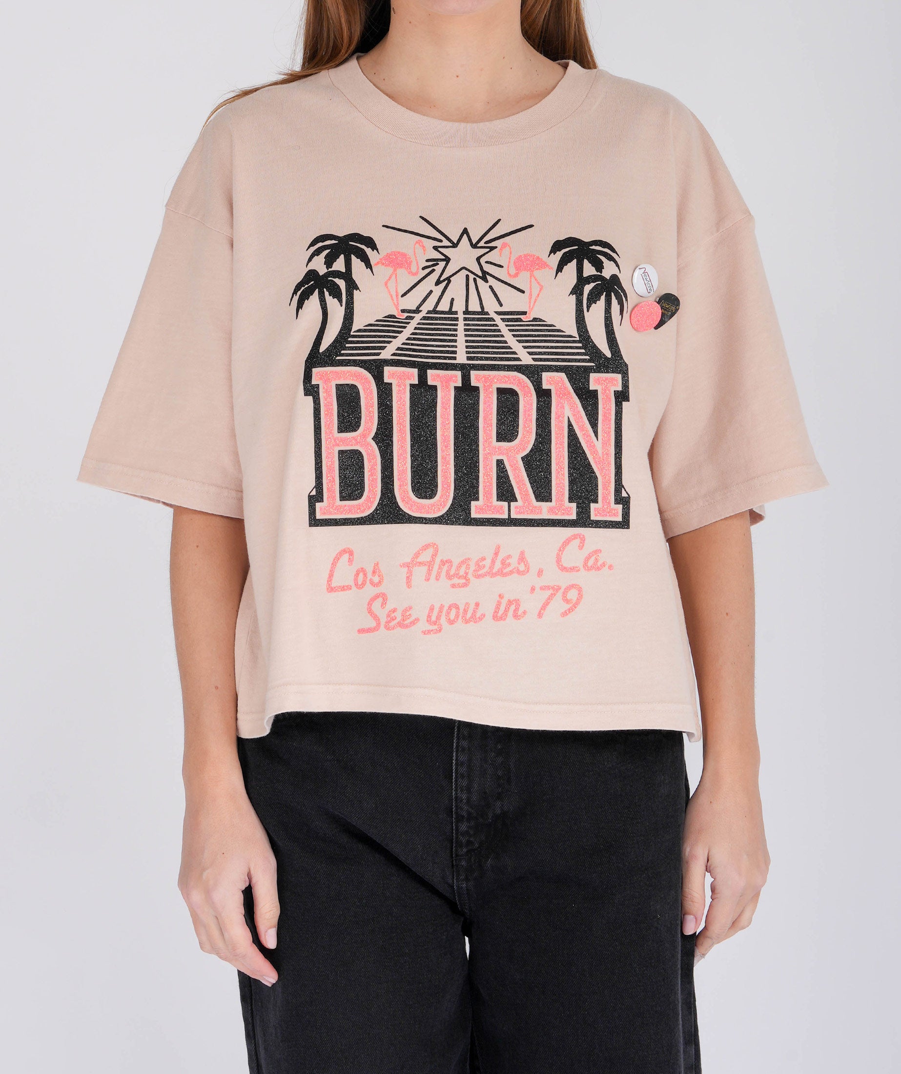 Tee shirt crop crooper whisper "SEE YOU"