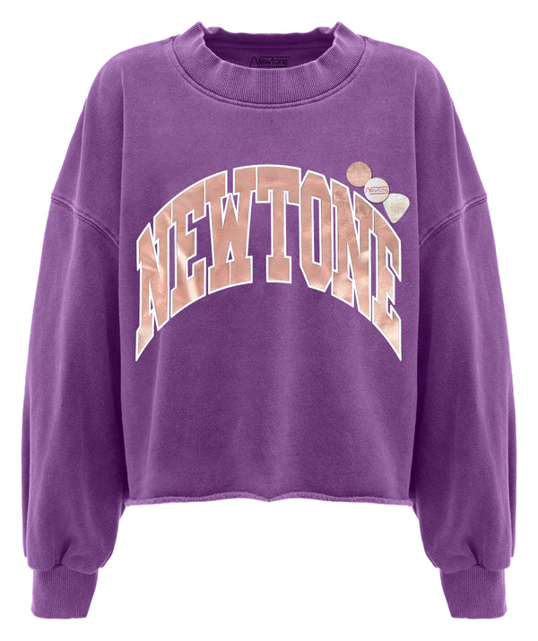 Sweatshirt crop porter purple "TONE SS25"