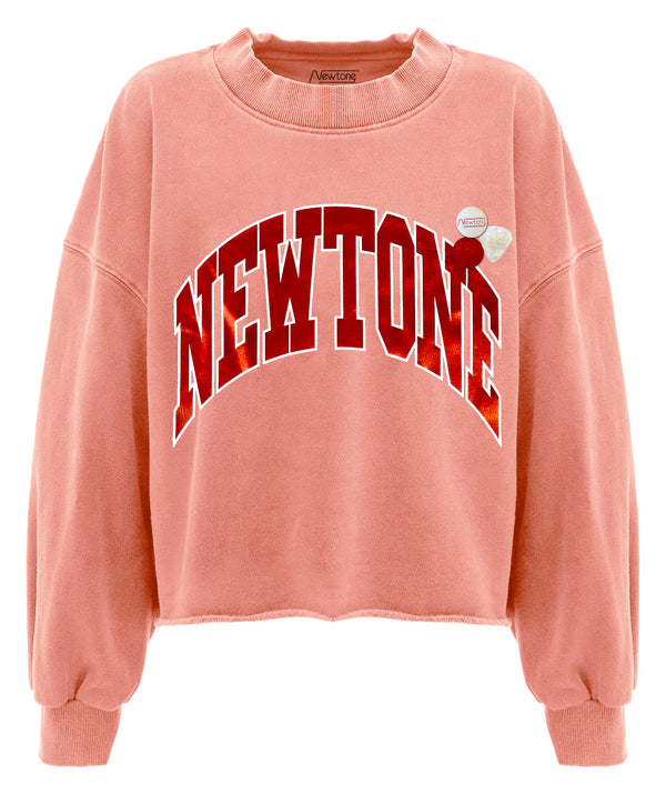 Sweatshirt crop porter corail "TONE SS25"