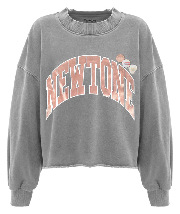 Sweatshirt crop porter grey "TONE SS25"