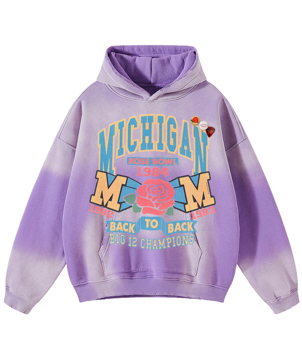 Hoodie skyler vintage purple "ROSE"