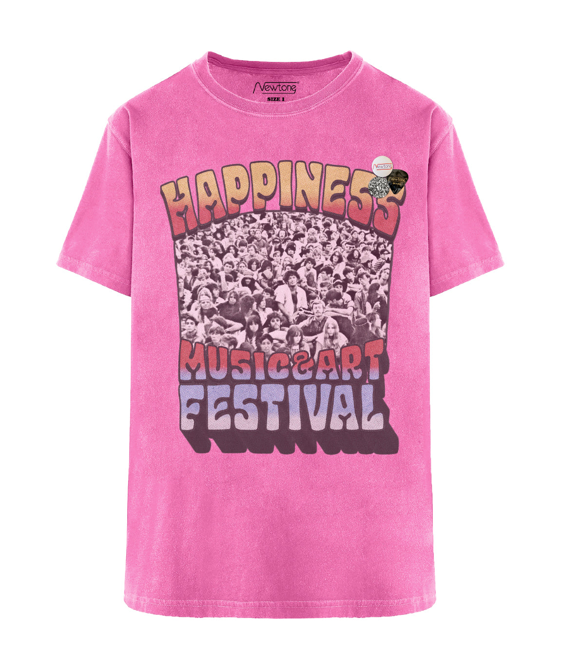 Tee shirt trucker fuschia "THREEDAYS"