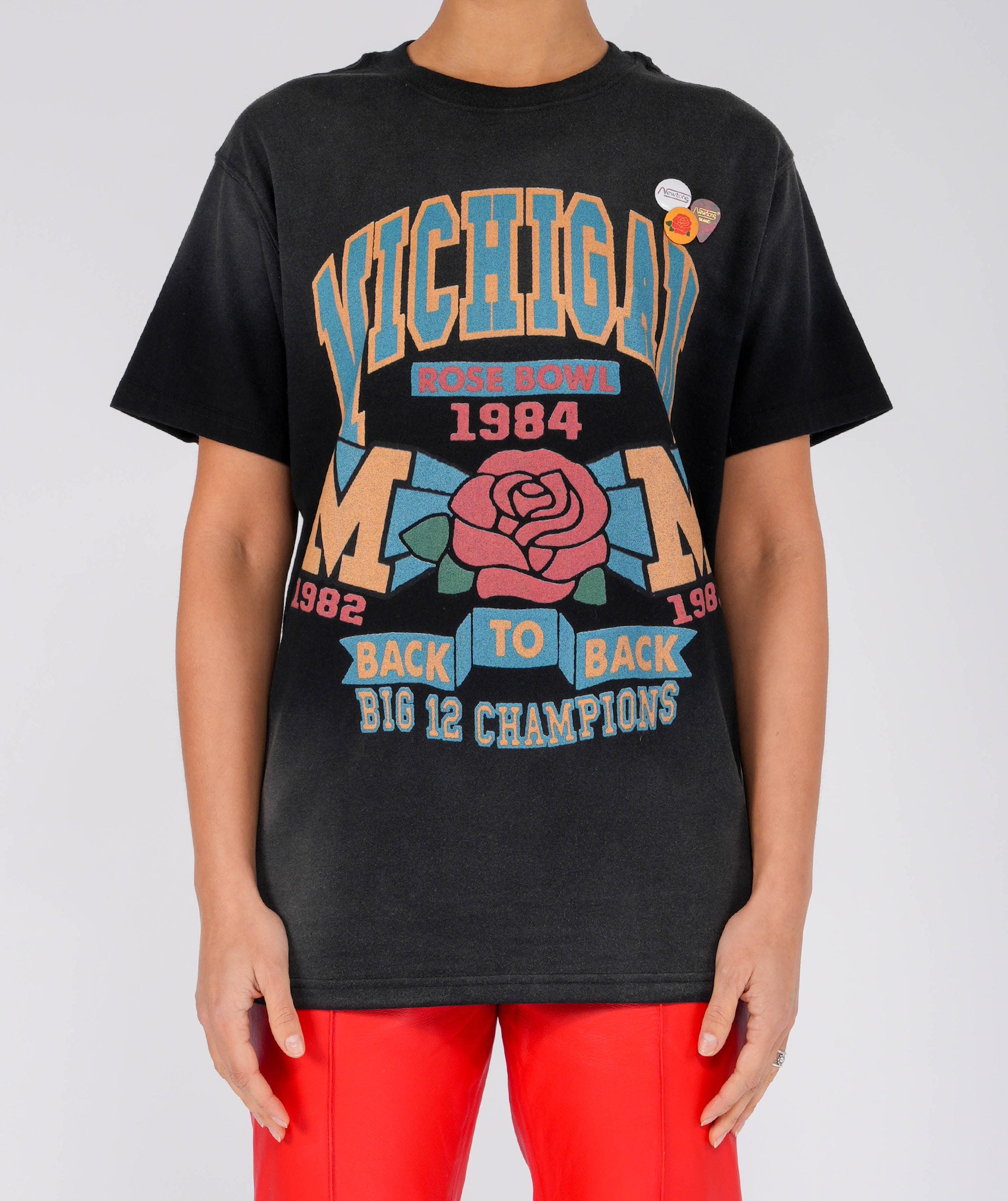 Tee shirt trucker vintage night "ROSE"