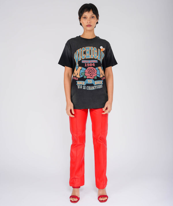 Tee shirt trucker vintage night "ROSE"