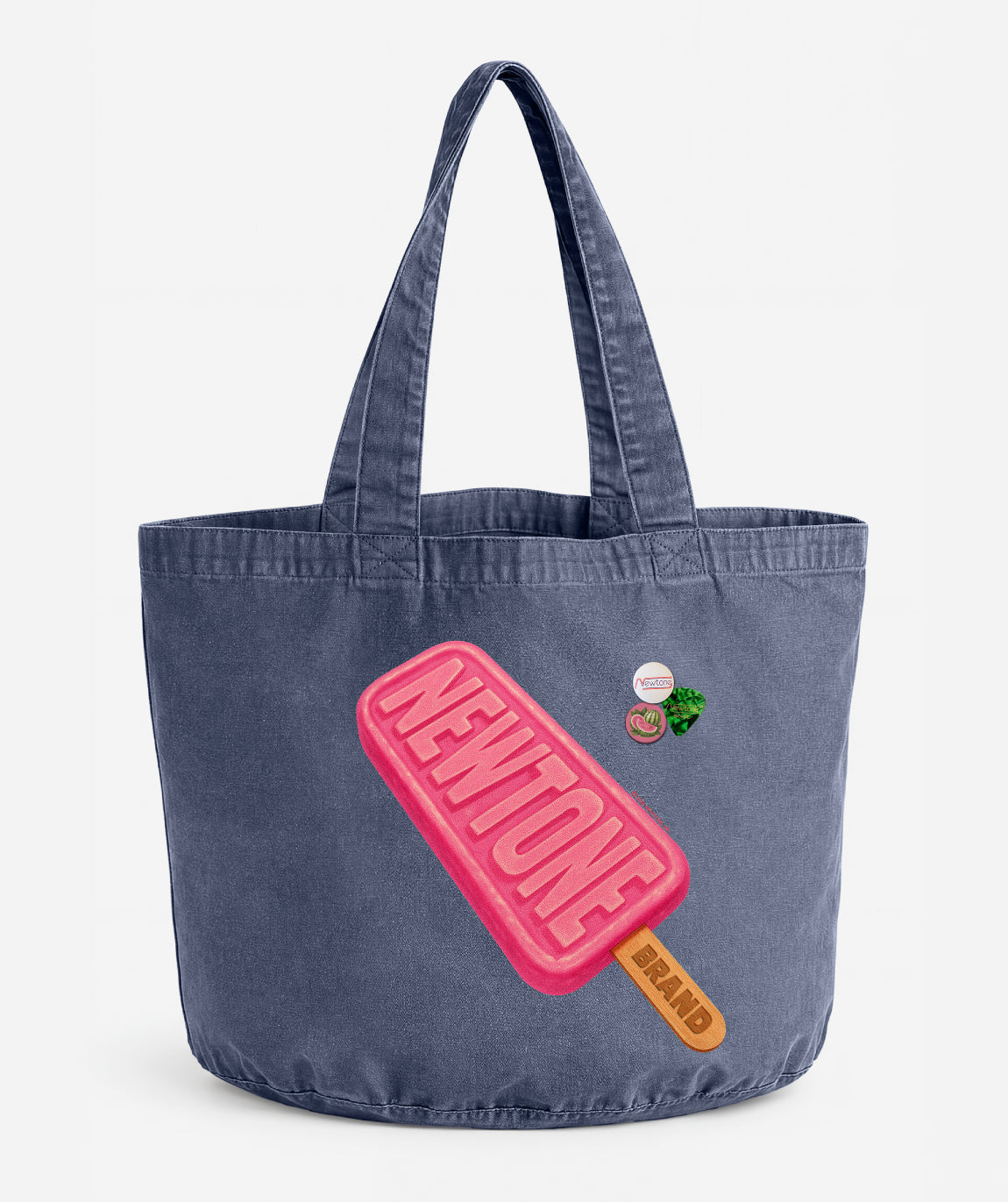 denim "FREEZE" denim Tote Bag