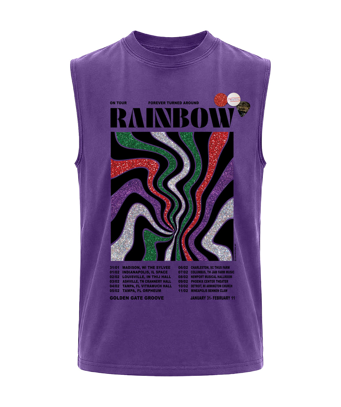 Tee shirt biker purple "GOLDEN"