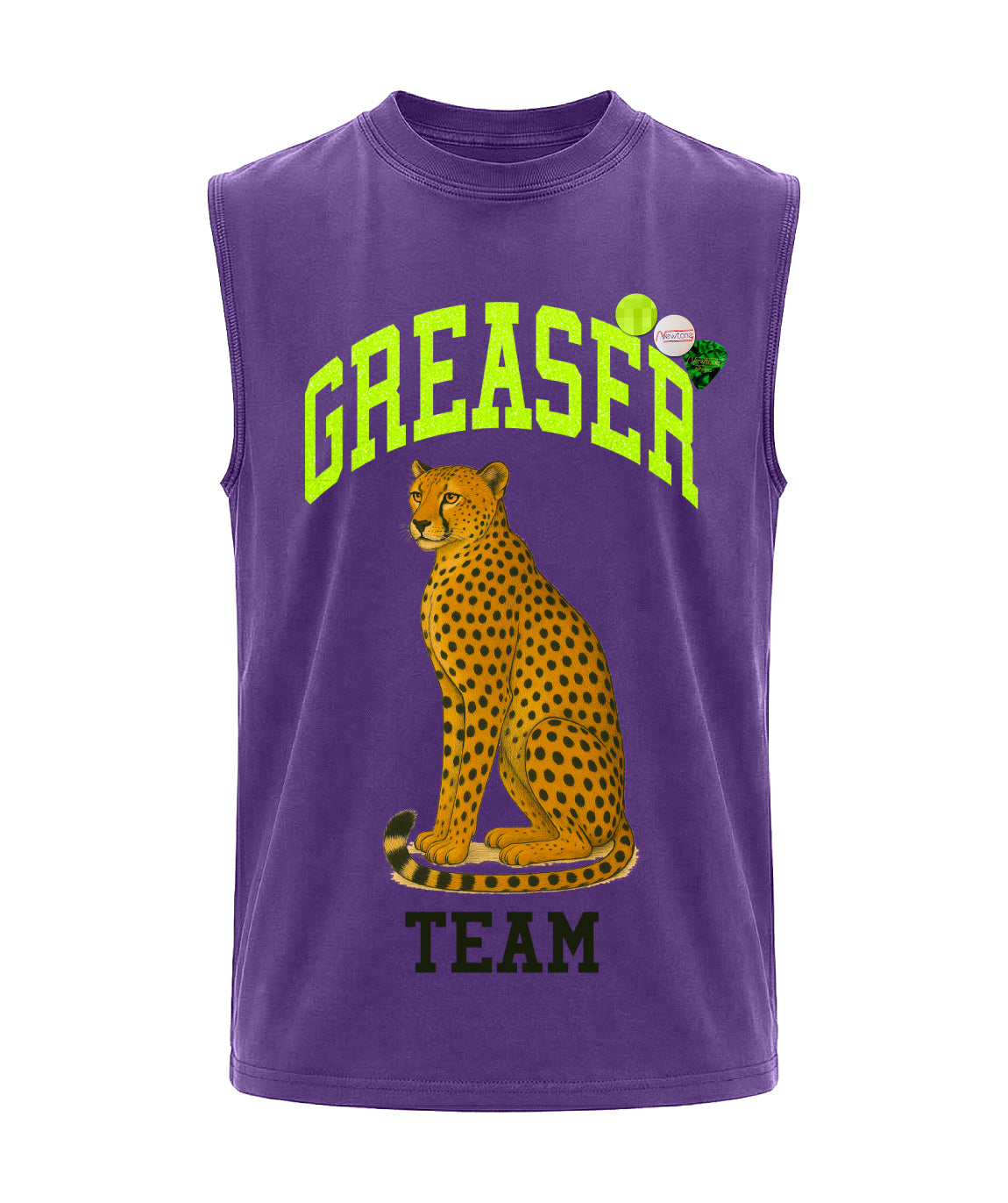 Tee shirt biker purple "GREASER"
