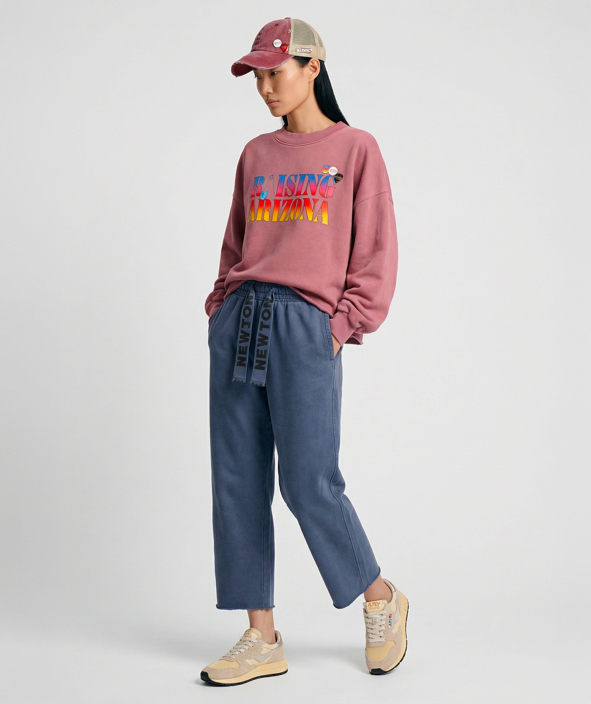 Jogging crop bower denim "BLEED"