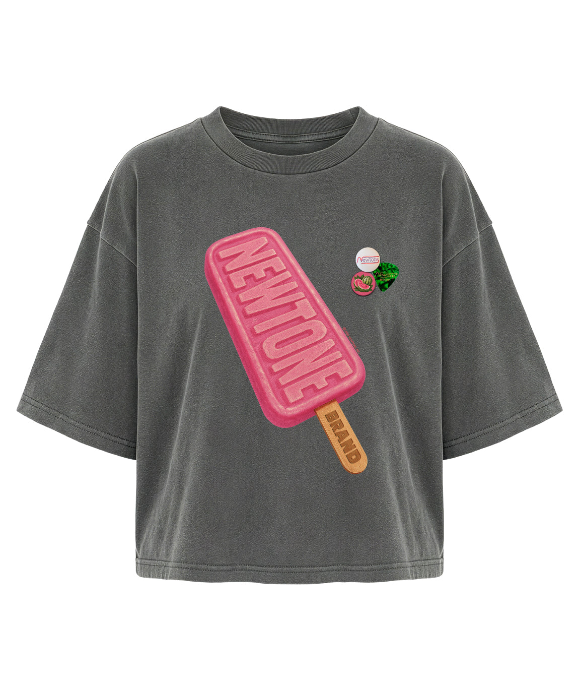 Tee shirt crop crooper pepper "FREEZE"