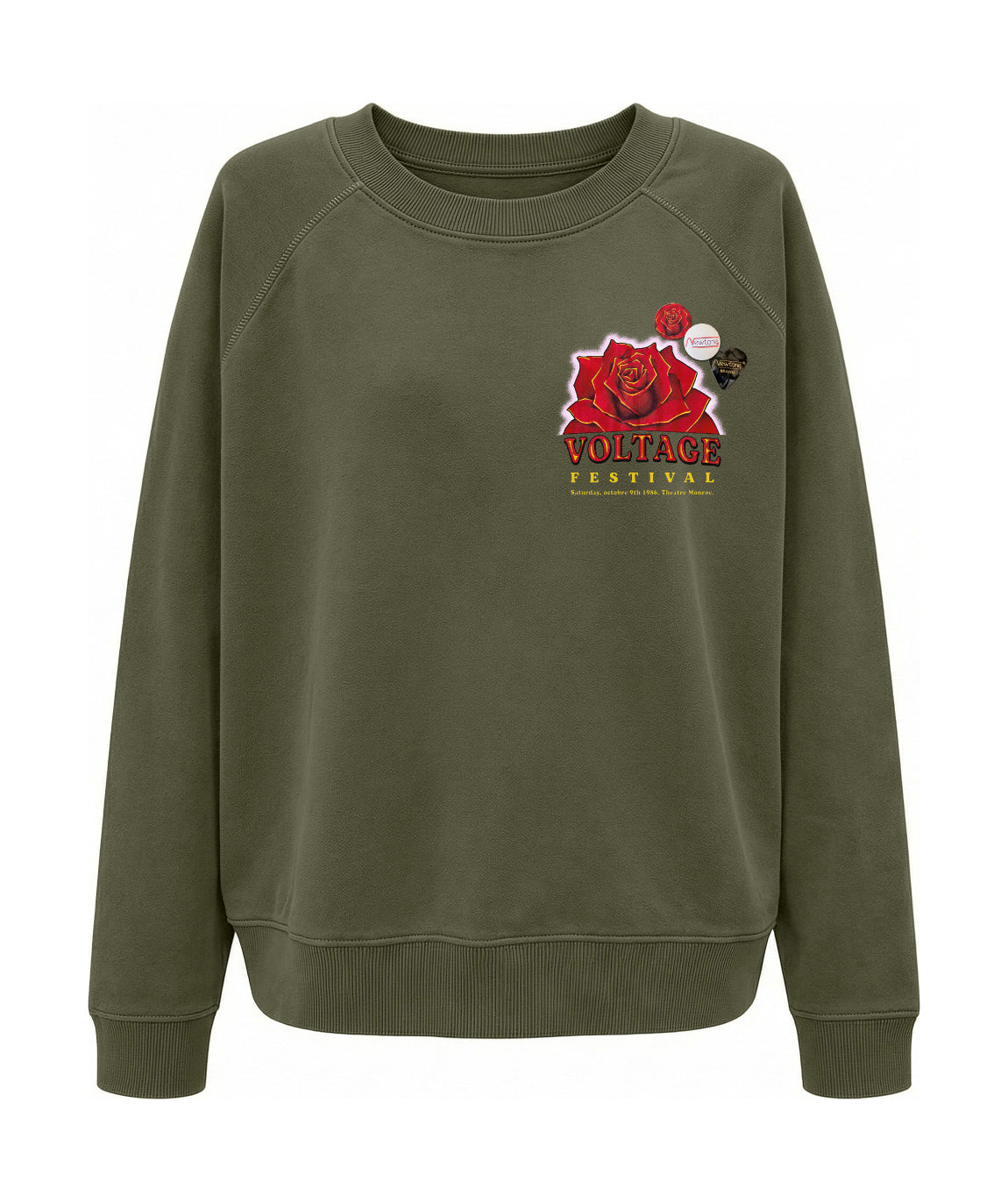 Sweatshirt egger kaki "VOLTAGE"