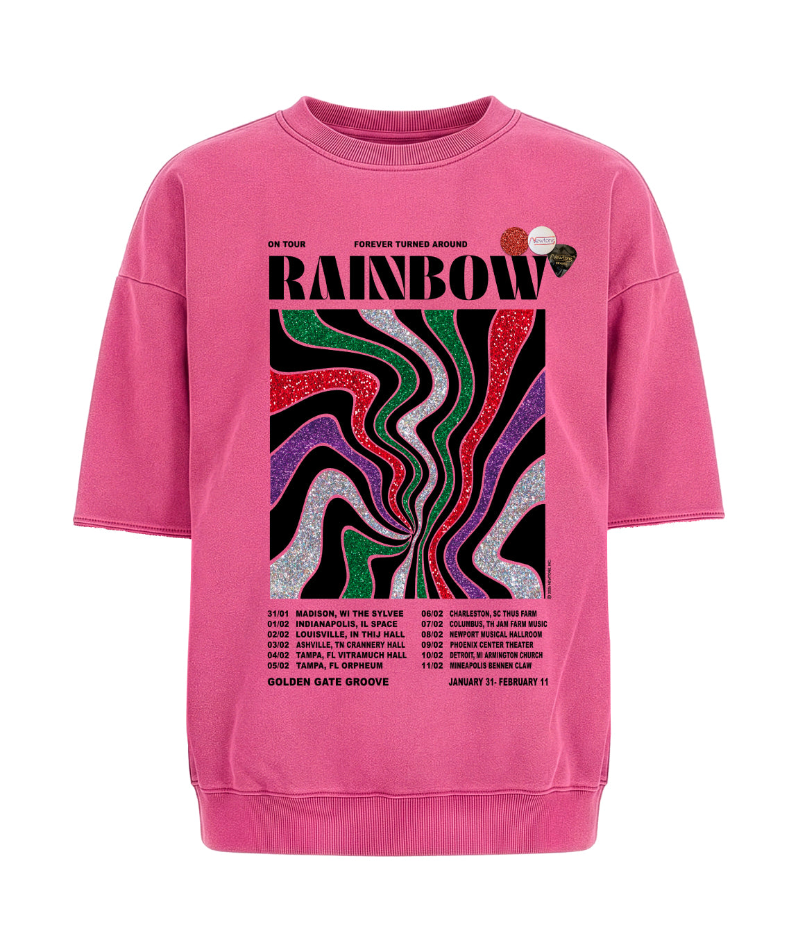 Sweatshirt linder fuschia "GOLDEN"