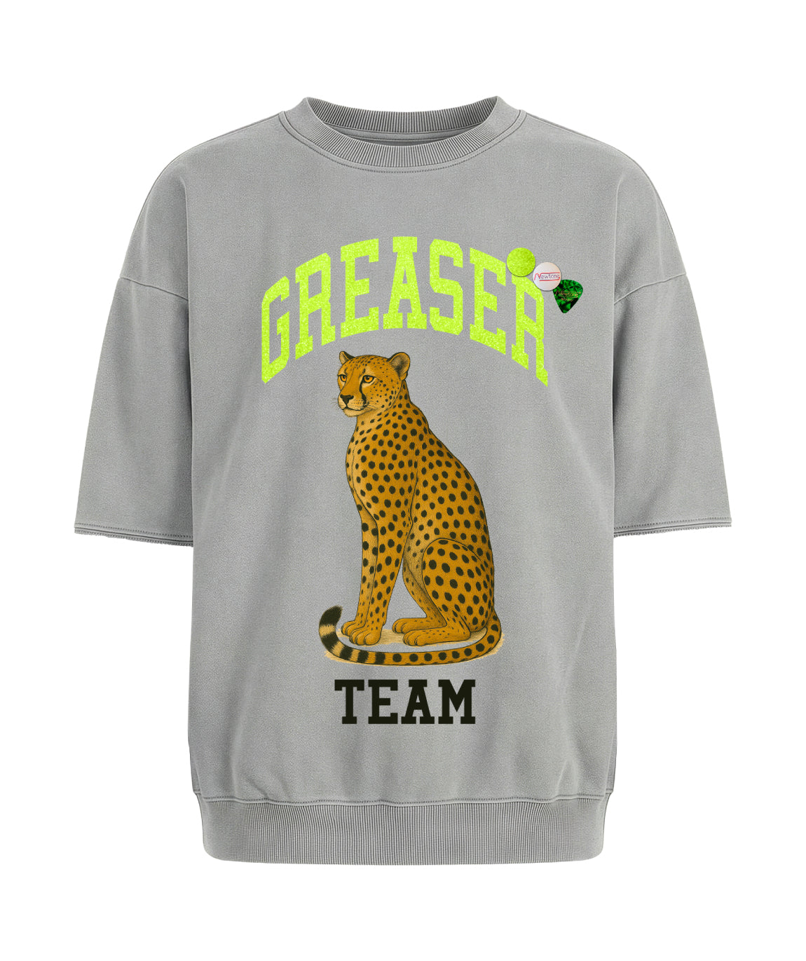 linder grey GREASER" sweatshirt