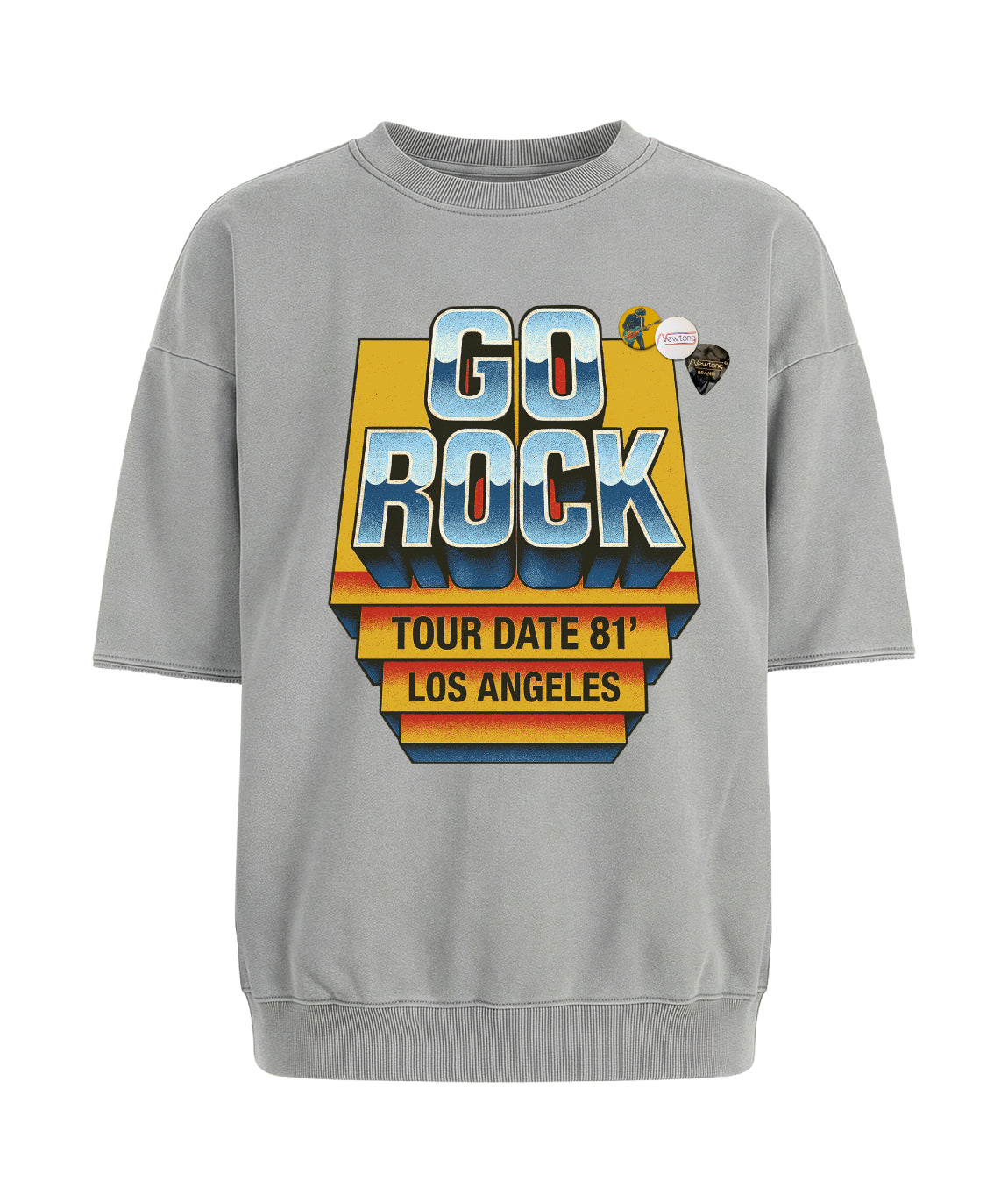Sweatshirt linder grey "GO ROCK"