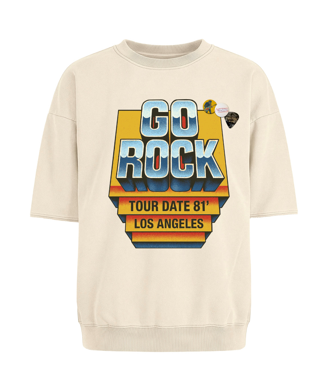 natural  linder  sweatshirtnatural GO ROCK"