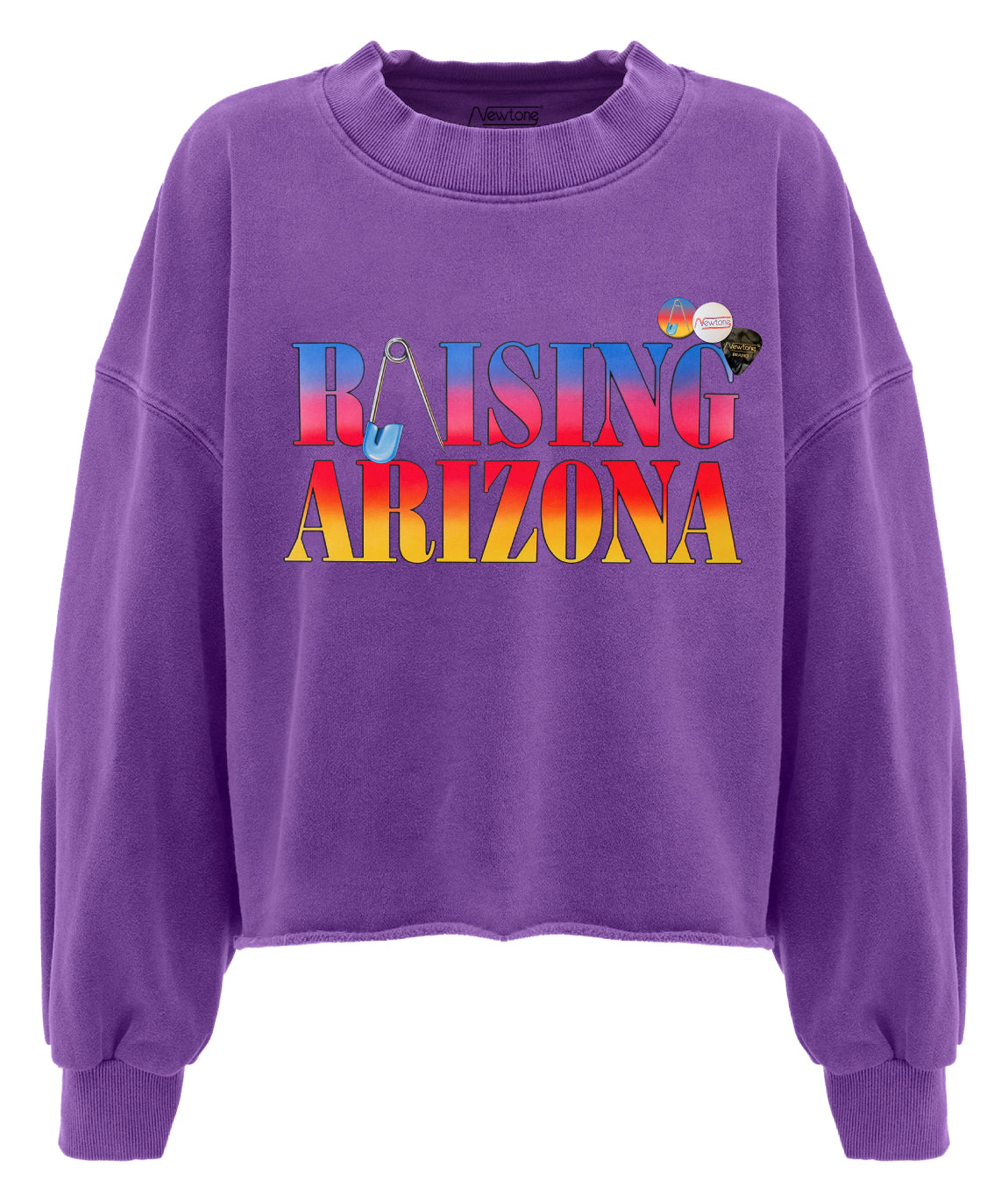 Crop sweatshirt porter purple "RAISING"