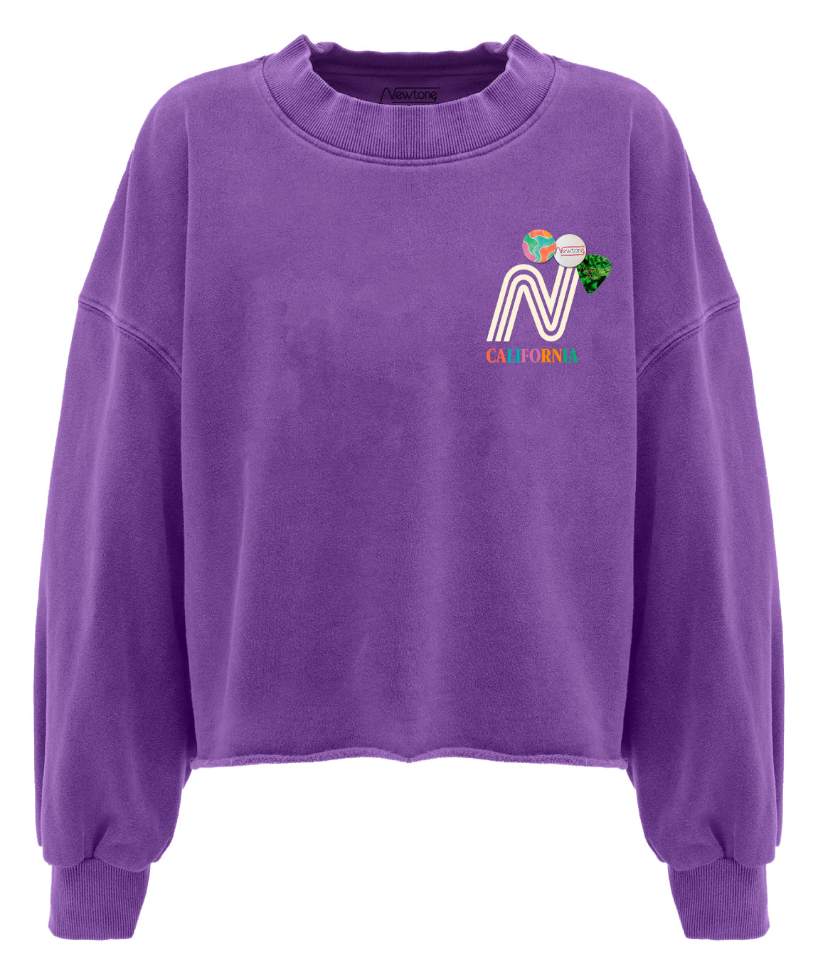 Sweatshirt crop porter purple "FRANCIS"
