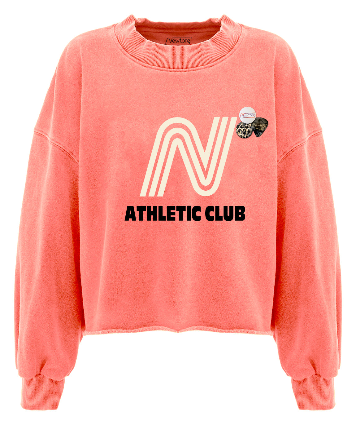 Crop sweatshirt porter corail CLUB"