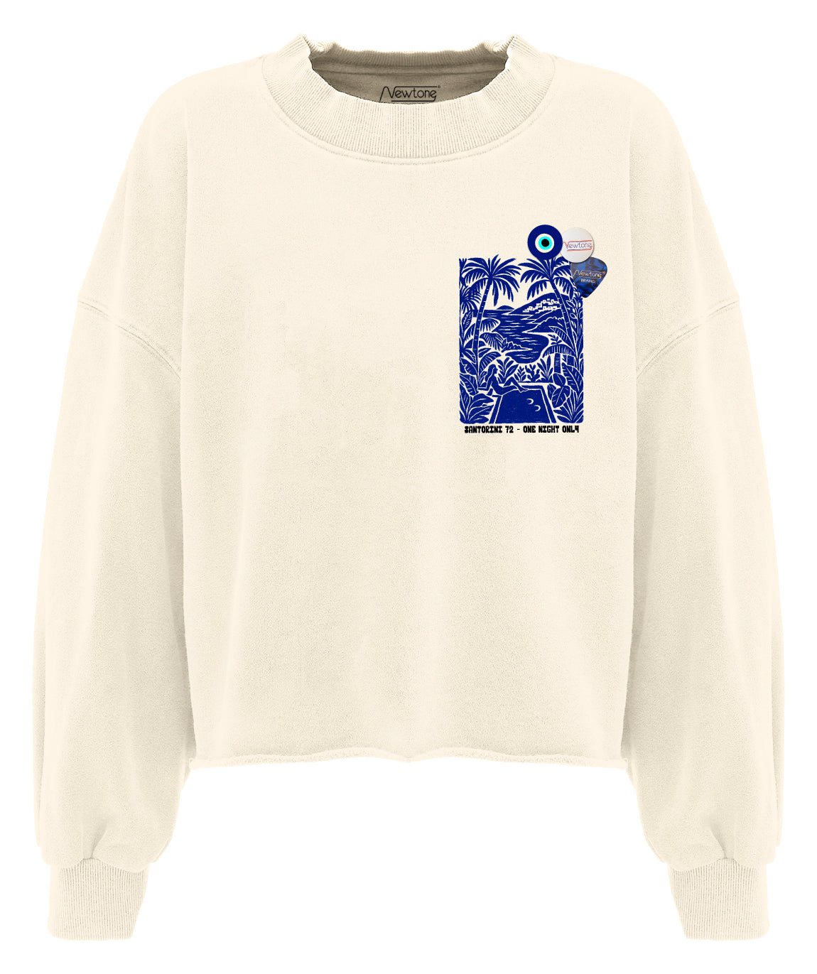 Crop sweatshirt porter natural SANTO"