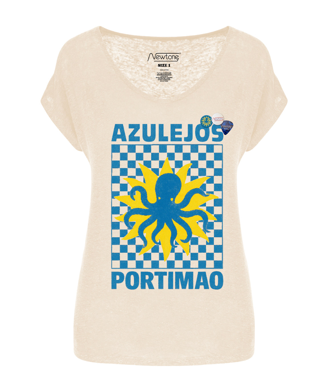 Tee shirt quetty natural "AZUL"