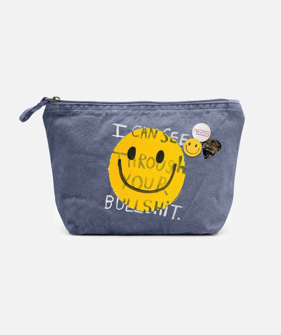 denim "BULLSHIT" denim Clutch