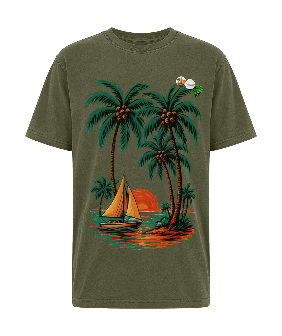 Tee shirt trucker kaki "COCO"