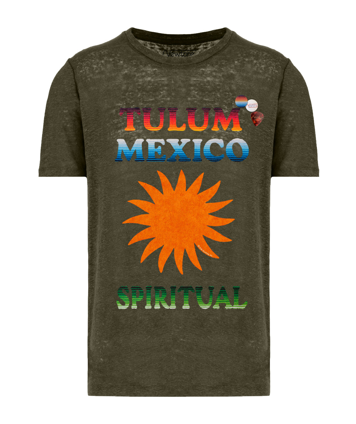 Tee shirt vee kaki "TULUM"