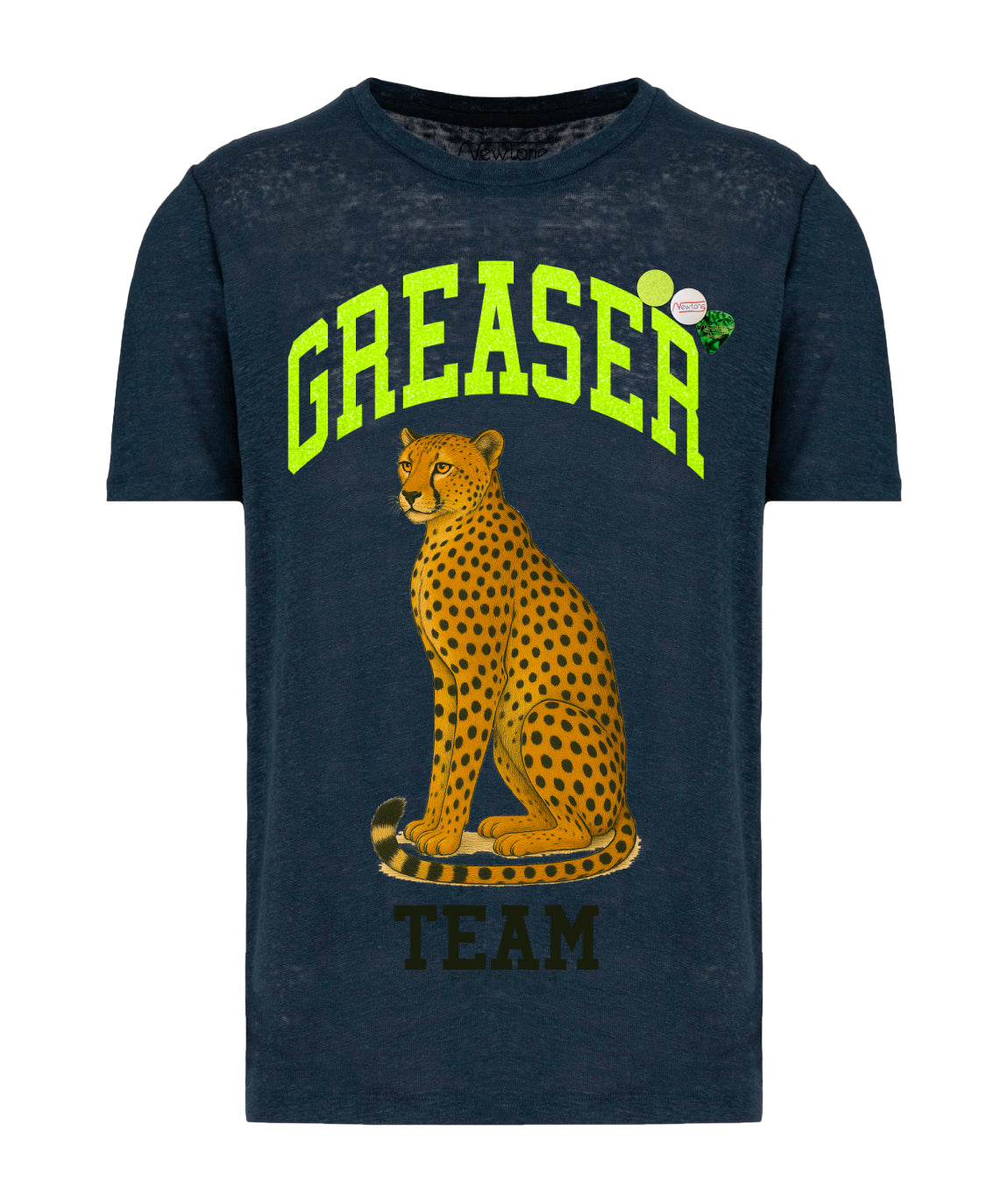 Tee shirt vee navy "GREASER"