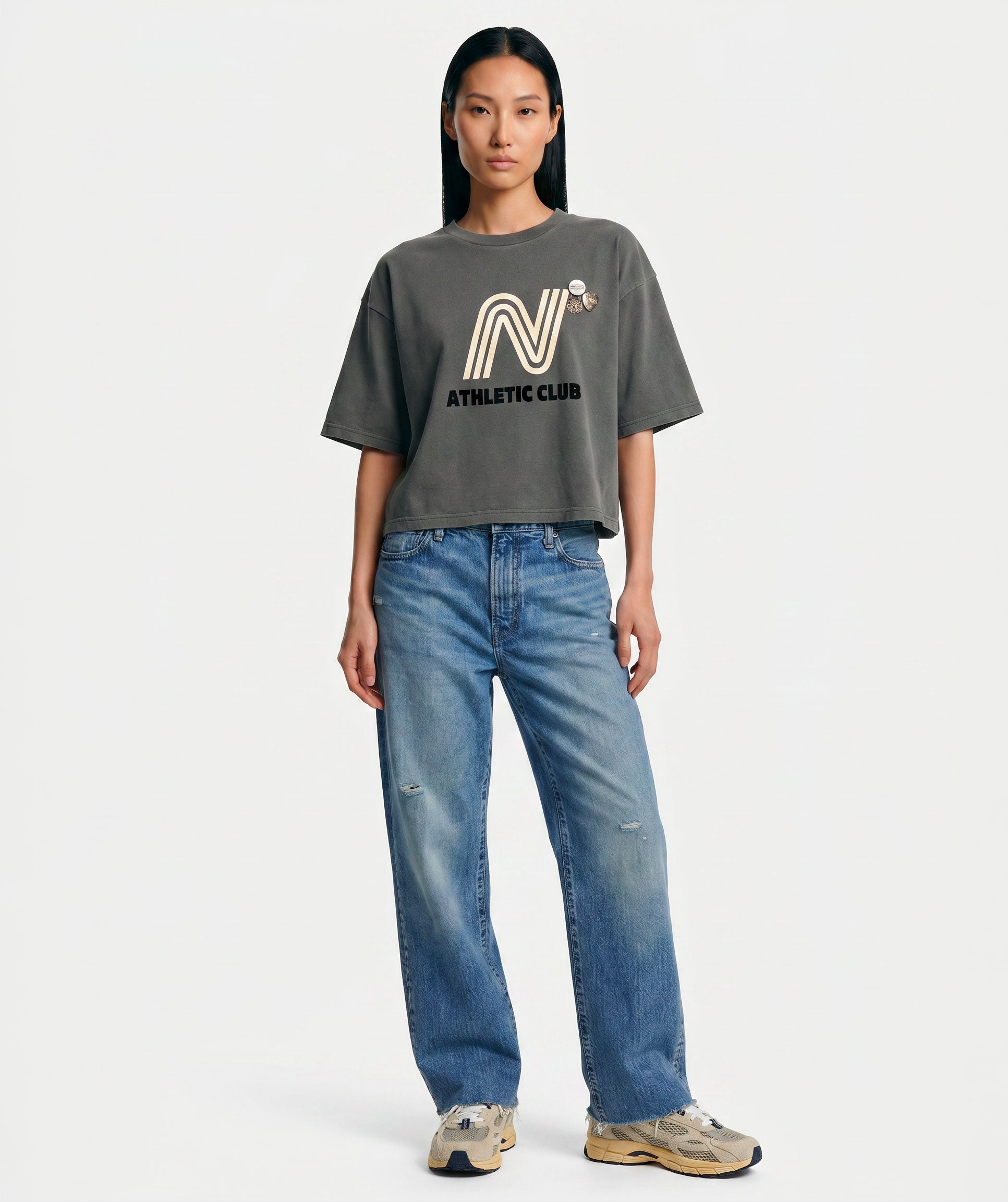 Tee shirt crop crooper pepper "CLUB"